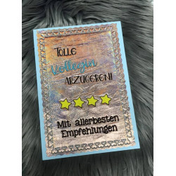 Stickdatei ITH - Postkarte Kollegin abzugeben